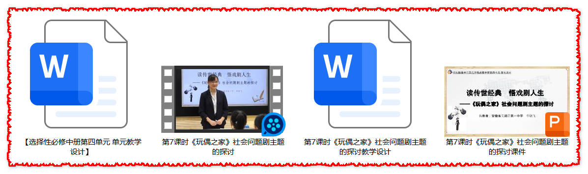 【下载】高中语文《玩偶之家》社会问题剧主题的探讨 课堂实录+课件+教案【单晓飞】