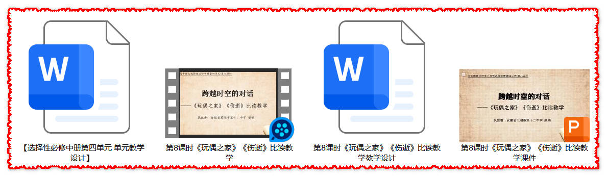 【下载】高中语文《玩偶之家》《伤逝》比读教学 课堂实录+课件+教案【樊娟】