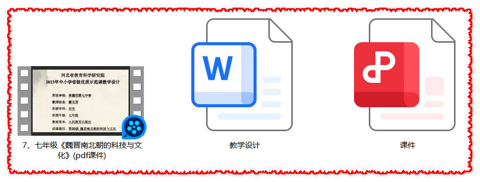 【下载】七年级历史《魏晋南北朝的科技与文化》课堂实录+课件+教案【蔡玉芳】