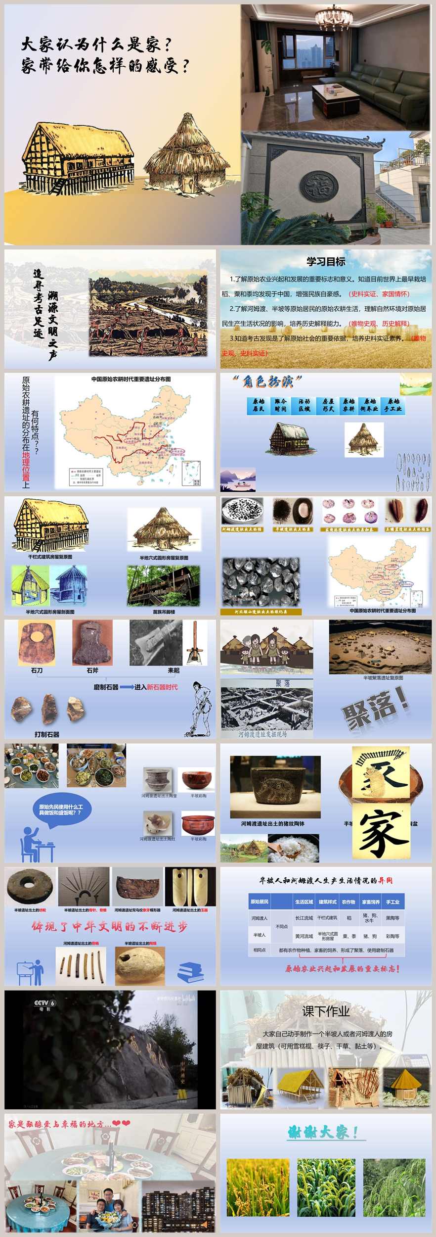 【下载】七年级历史《原始农耕生活》课堂实录+课件+教案【邱宸宇】