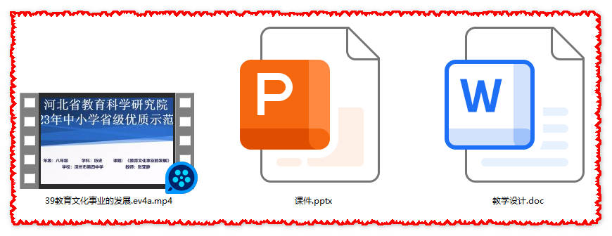 【下载】八年级历史《教育文化事业的发展》课堂实录+课件+教案【张亚静】