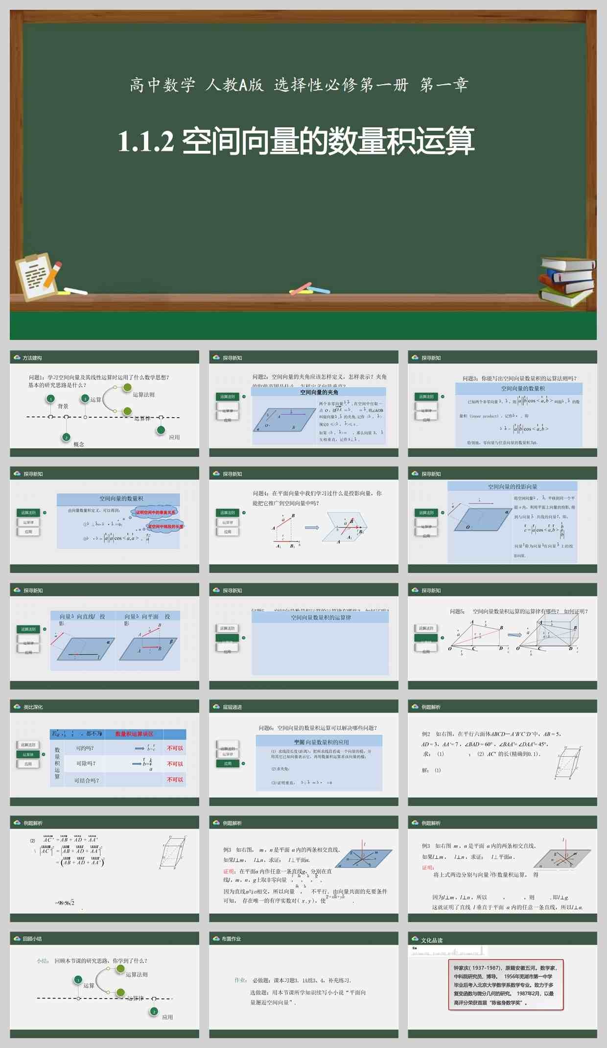 【下载】高中数学《空间向量的数量积运算》课堂实录+课件+教案【吴海燕】